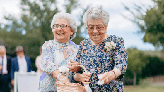 Two Grannies Have The Internet Sobbing After They Were Flower Girls At Their Grandkids’ Wedding