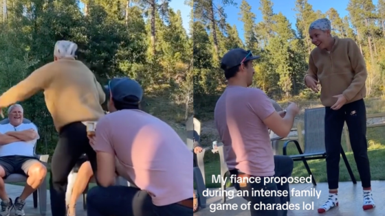 Dude Proposes To His GF During An Intense Game Of Family Charades & The Reaction Was Priceless