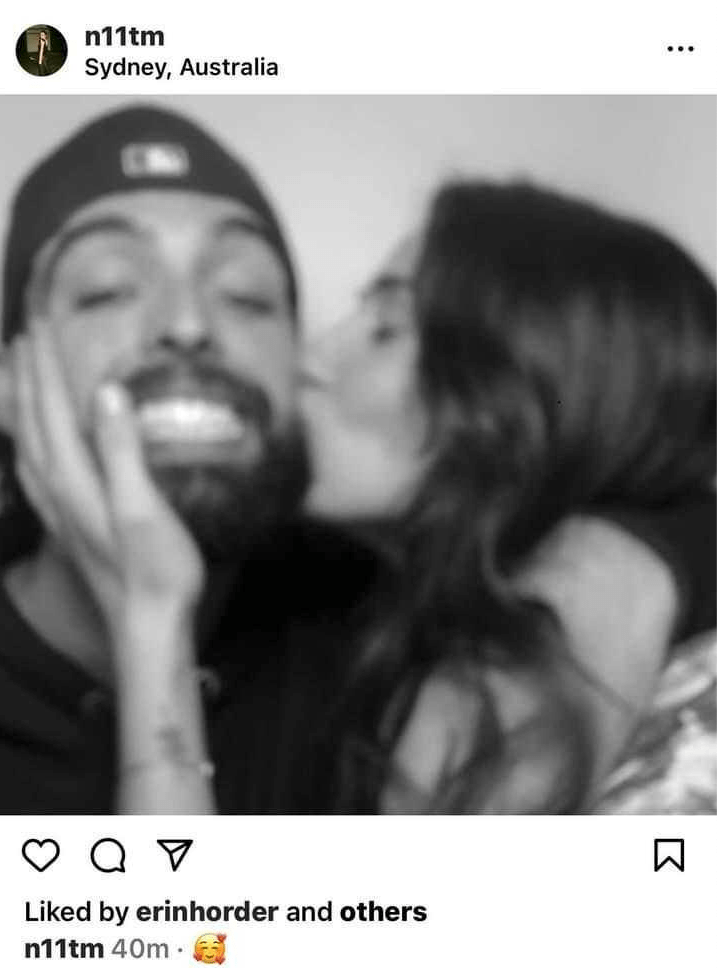 MAFS' Ollie Skelton and new girlfriend Nadia, black and white pic