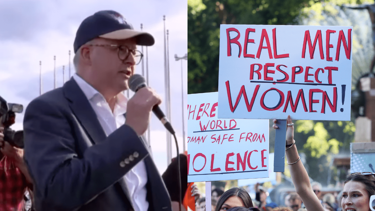anthony-albanese-violence-against-women-protest-sunday
