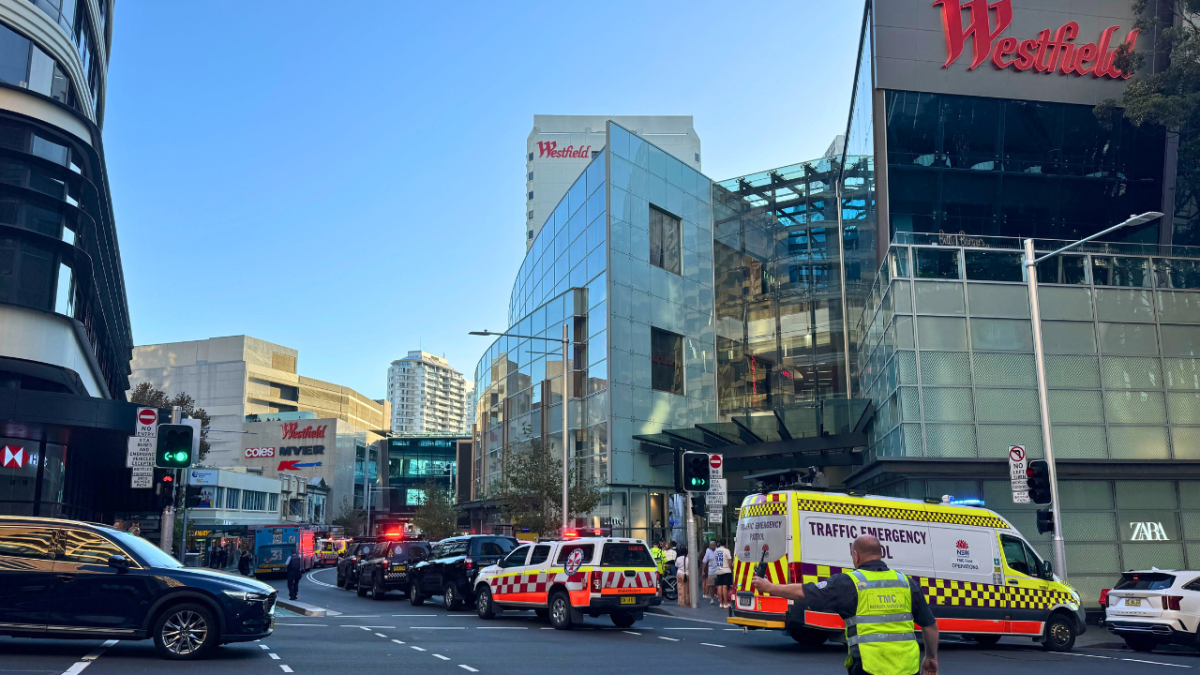 Four people are believed to have been stabbed by a man in the Bondi Junction Westfield on Saturday afternoon.