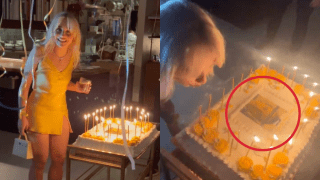 Sabrina Carpenter’s 25th Birthday Cake Just Sent Leonardo DiCaprio’s Aging Wig Into Orbit