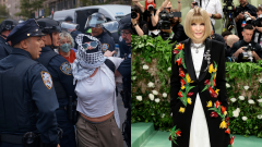 Pro-Palestinian Protestors Arrested Outside Of The Met Gala As Celebs Pranced In Couture